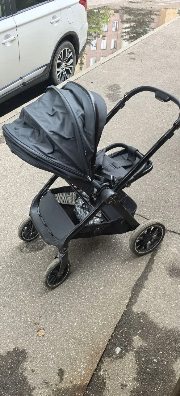 Коляска 2 в 1 Agex Prima Pro, Black (Черный) - миниатюра 2