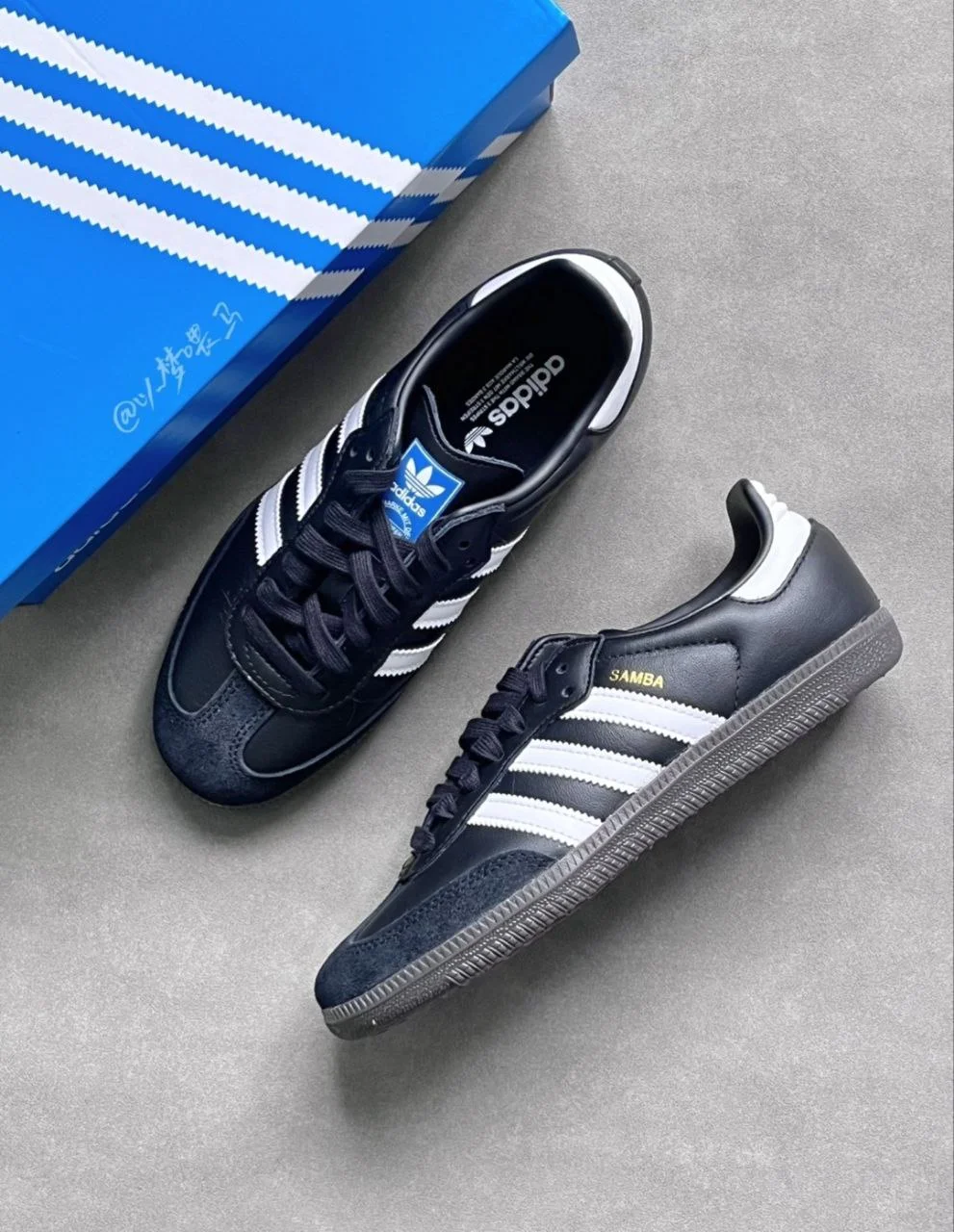 Кроссовки / Кеды Adidas Samba OG Black White Gum оригинал Poizon EU38
