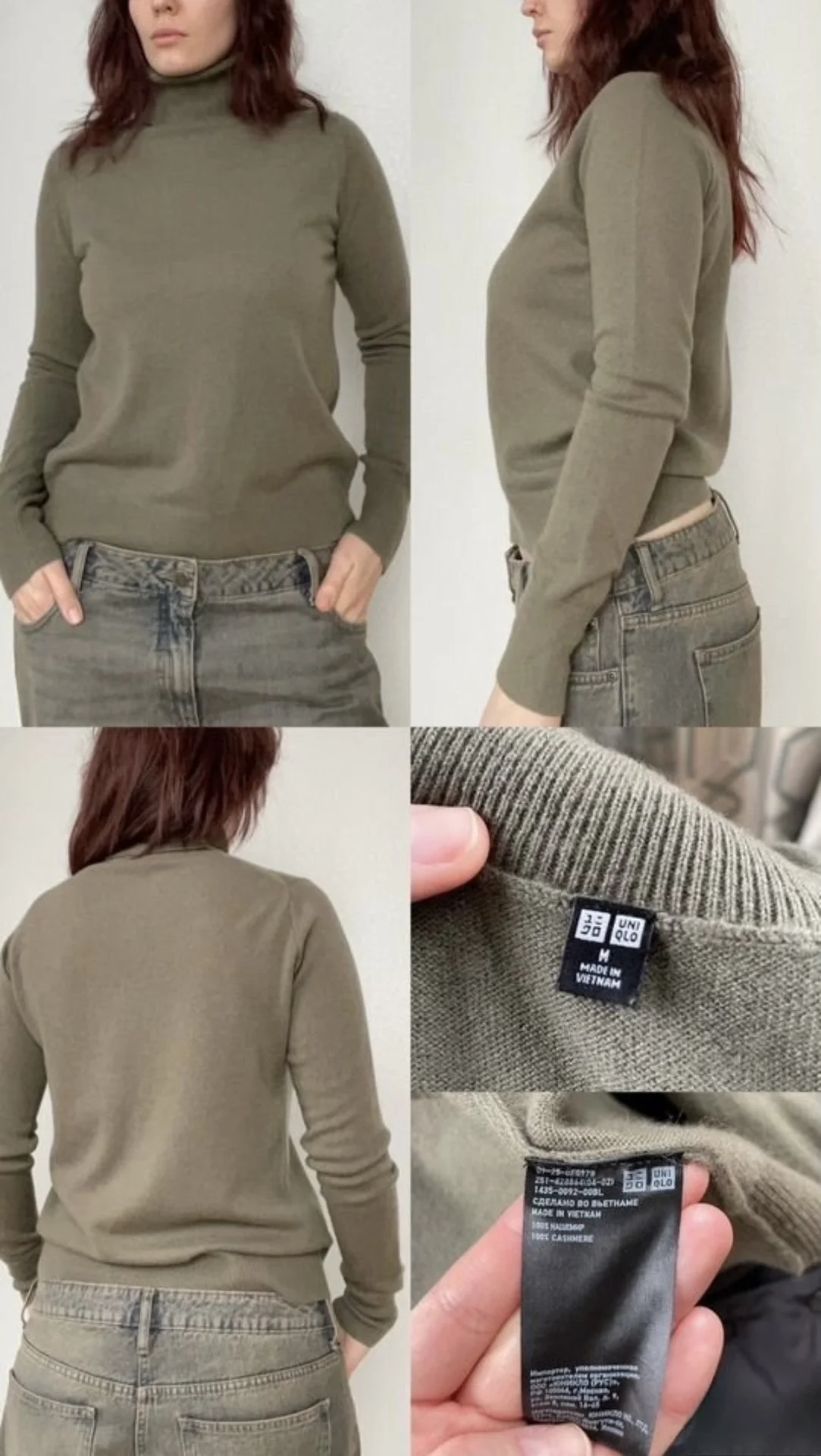 Кашемировый свитер uniqlo - миниатюра 2