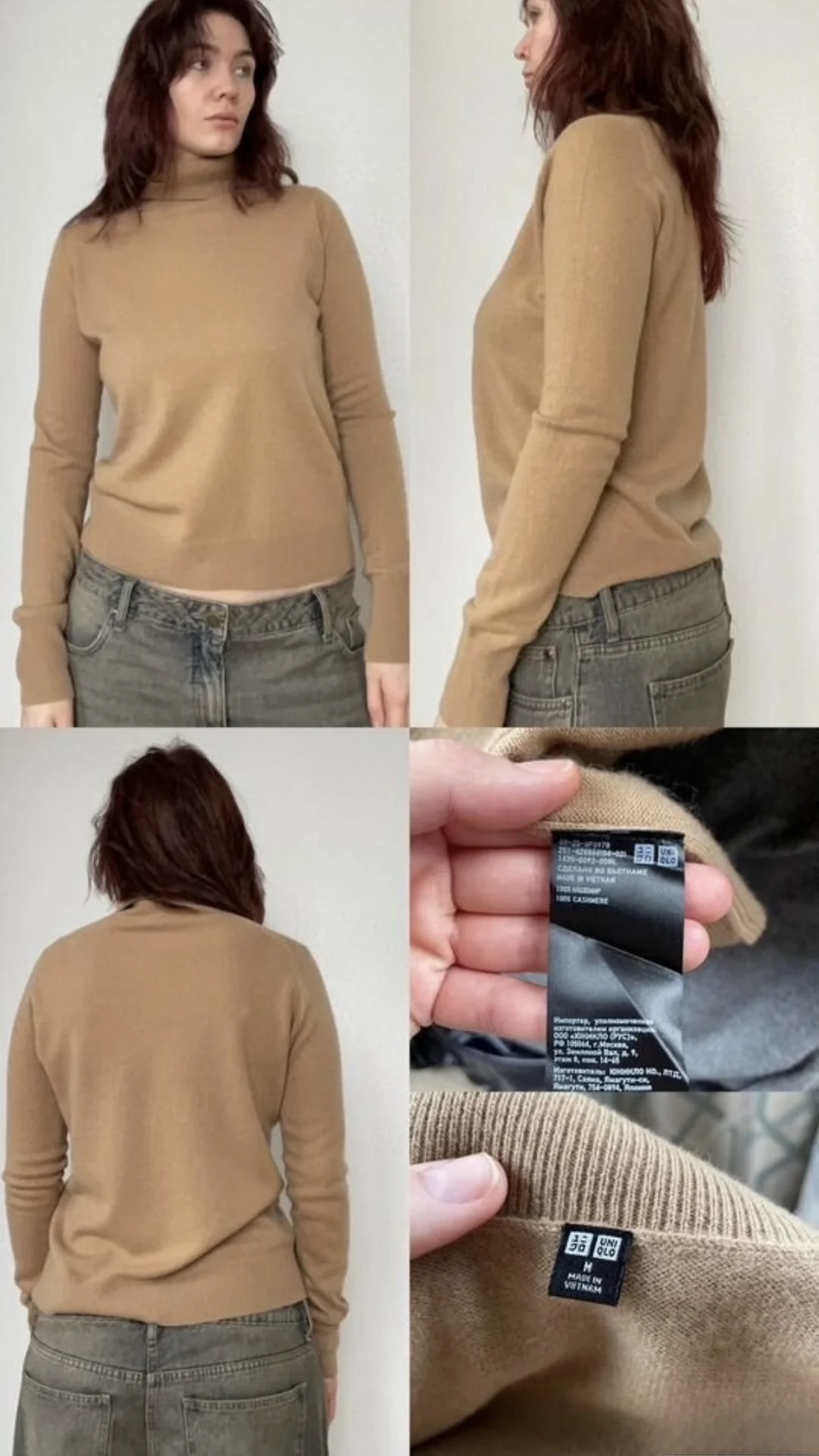 Кашемировый свитер uniqlo - миниатюра 3