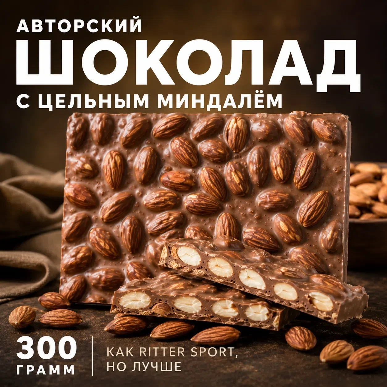 Шоколал с цельными орихами - миниатюра 3