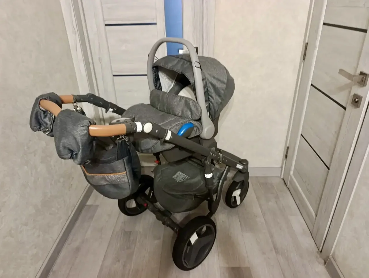 Коляска 3 в 1 Adamex Monte Carbon - миниатюра 9