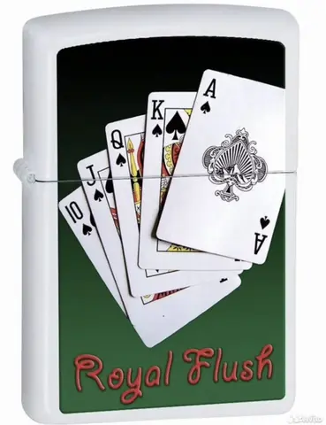 Zippo с покерным дизайном «Роял Флэш»