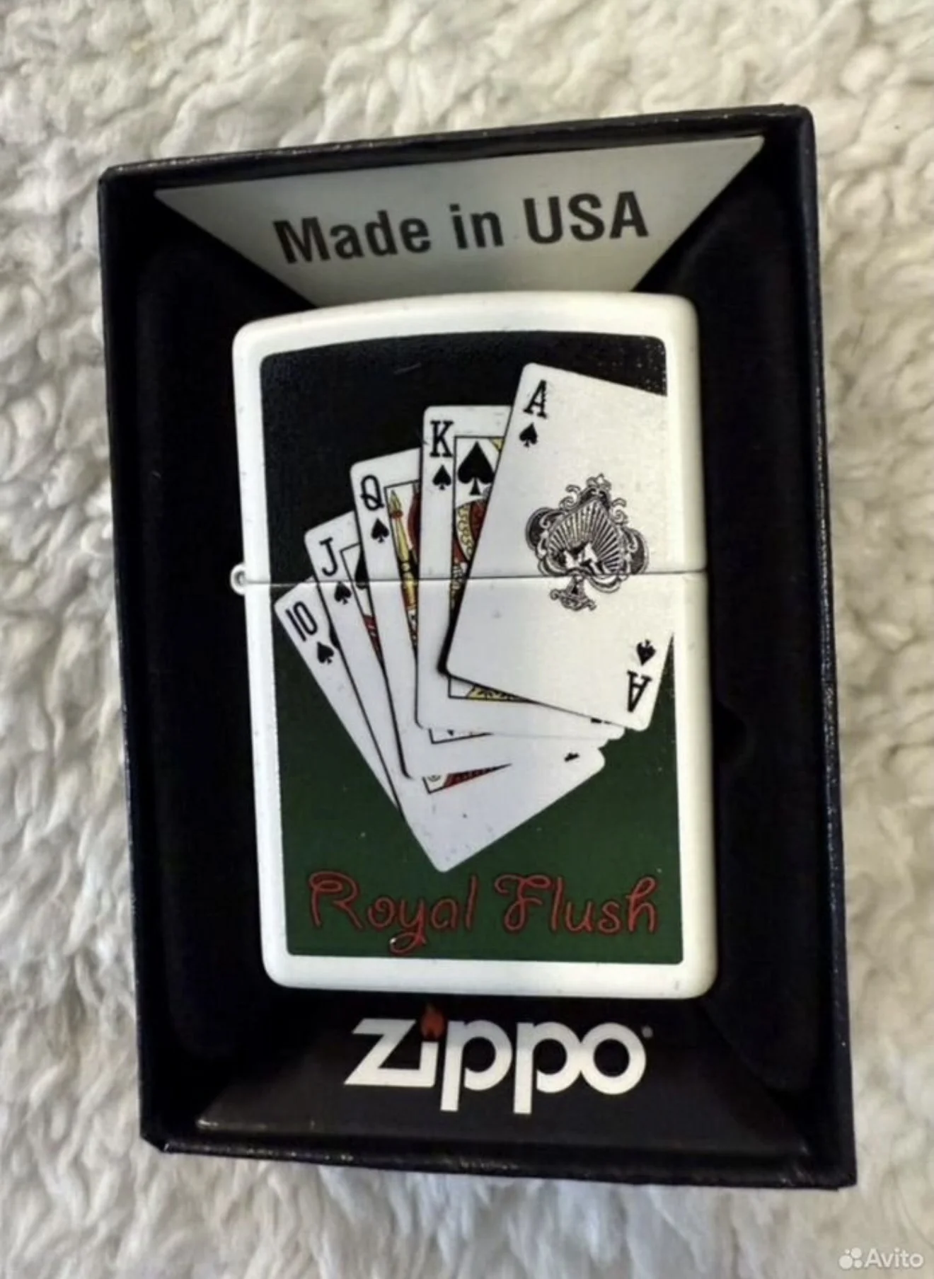 Zippo с покерным дизайном «Роял Флэш» - миниатюра 3
