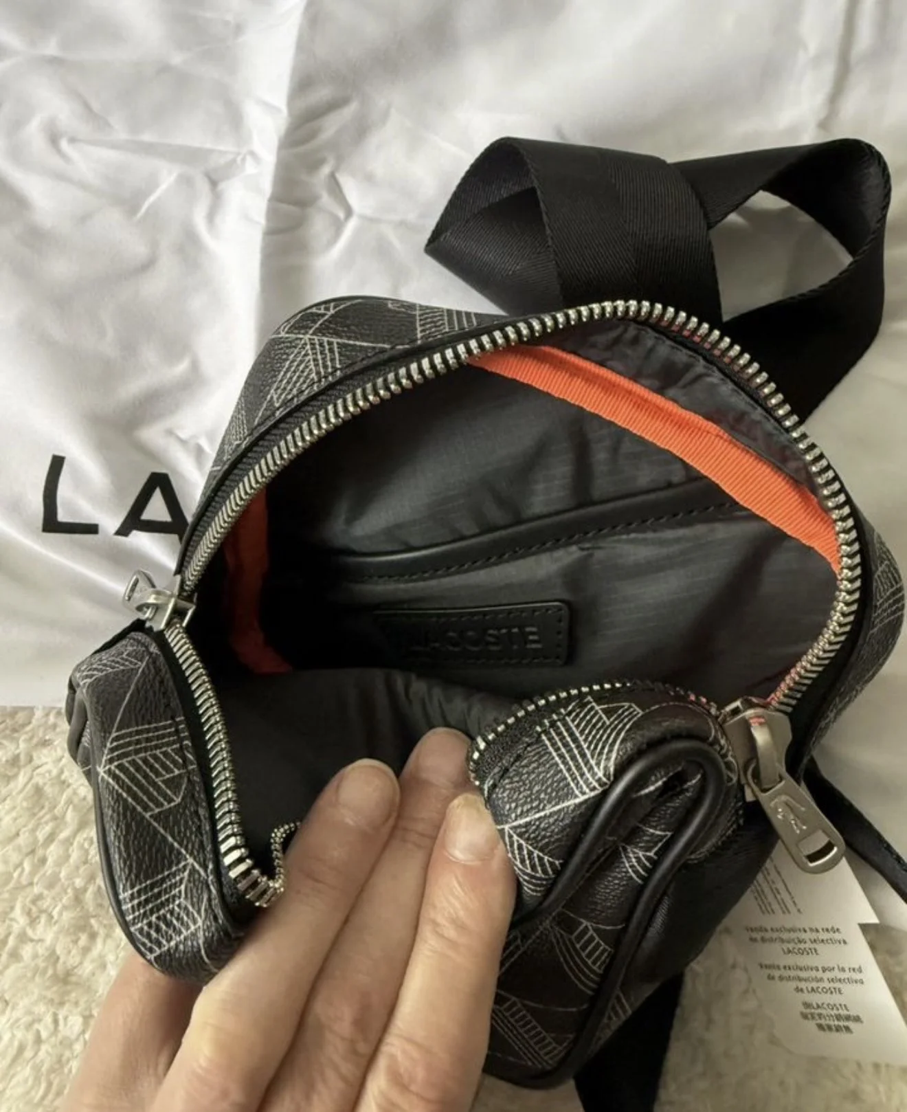Мужская сумка через плечо Lacoste Monogram Crossbo - миниатюра 9