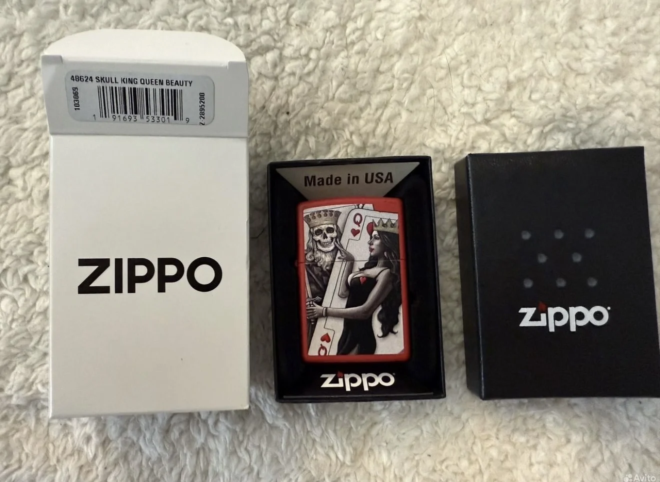 Zippo 48624 Skull King Queen (Оригинал, США) - миниатюра 3