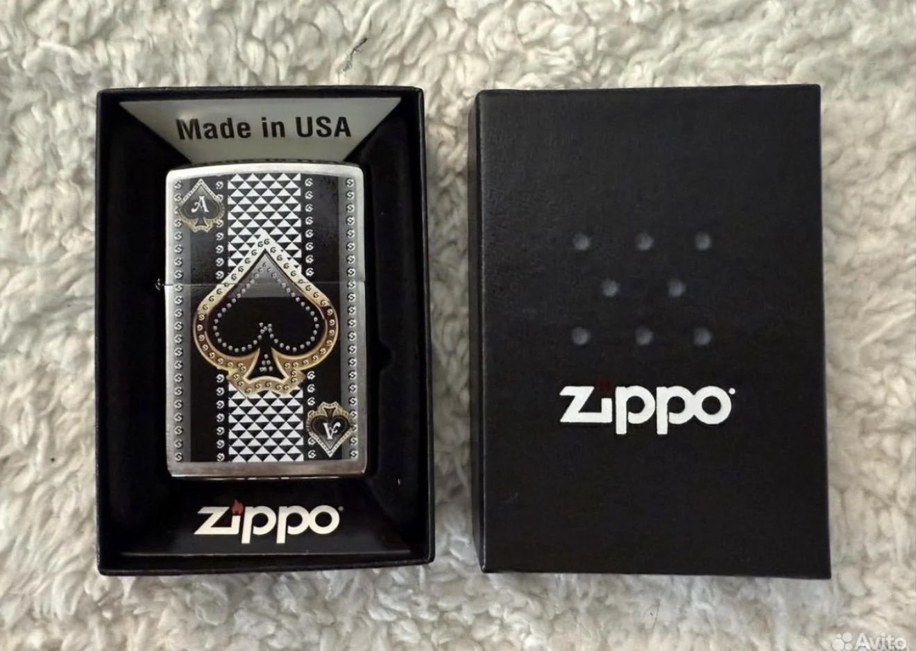 Бензиновая зажигалка Zippo Ace of Spades (Оригинал - миниатюра 2