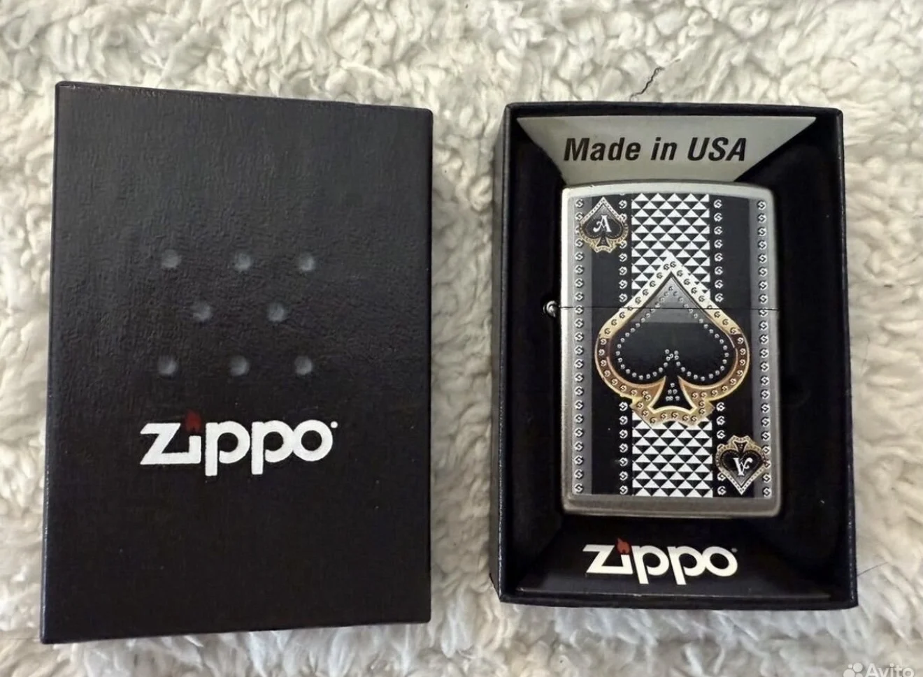 Бензиновая зажигалка Zippo Ace of Spades (Оригинал - миниатюра 5