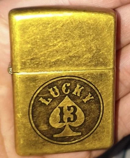 Zippo Lucky 13 (Antique Brass) - миниатюра 7