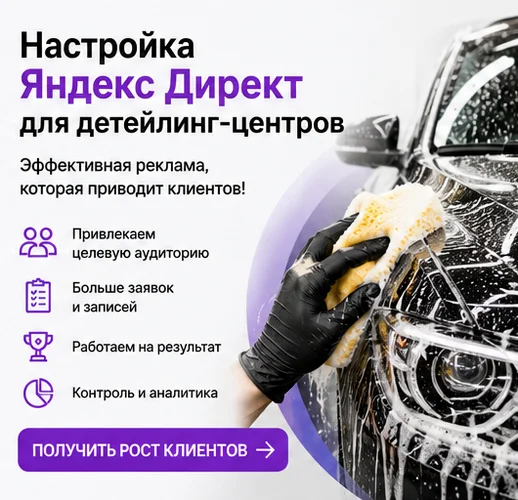 Настройка Яндекс Директ для детейлинг-центра в Новосибирске — поток премиум-клиентов - миниатюра 2