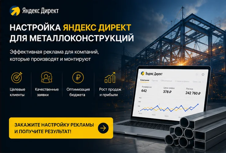 Настройка Яндекс Директ для производства металлоконструкций в Краснодаре — заявки от клиентов - миниатюра 5