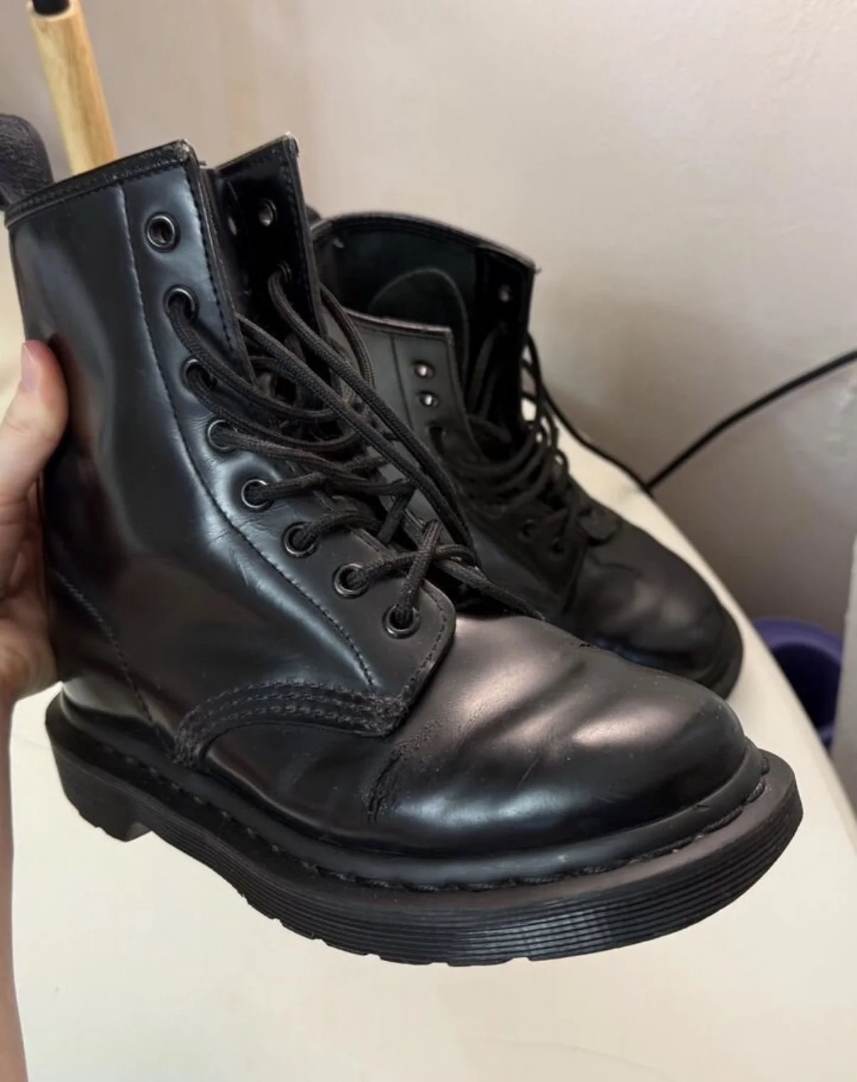 Ботинки Dr Martens 1460 mono black - миниатюра 2