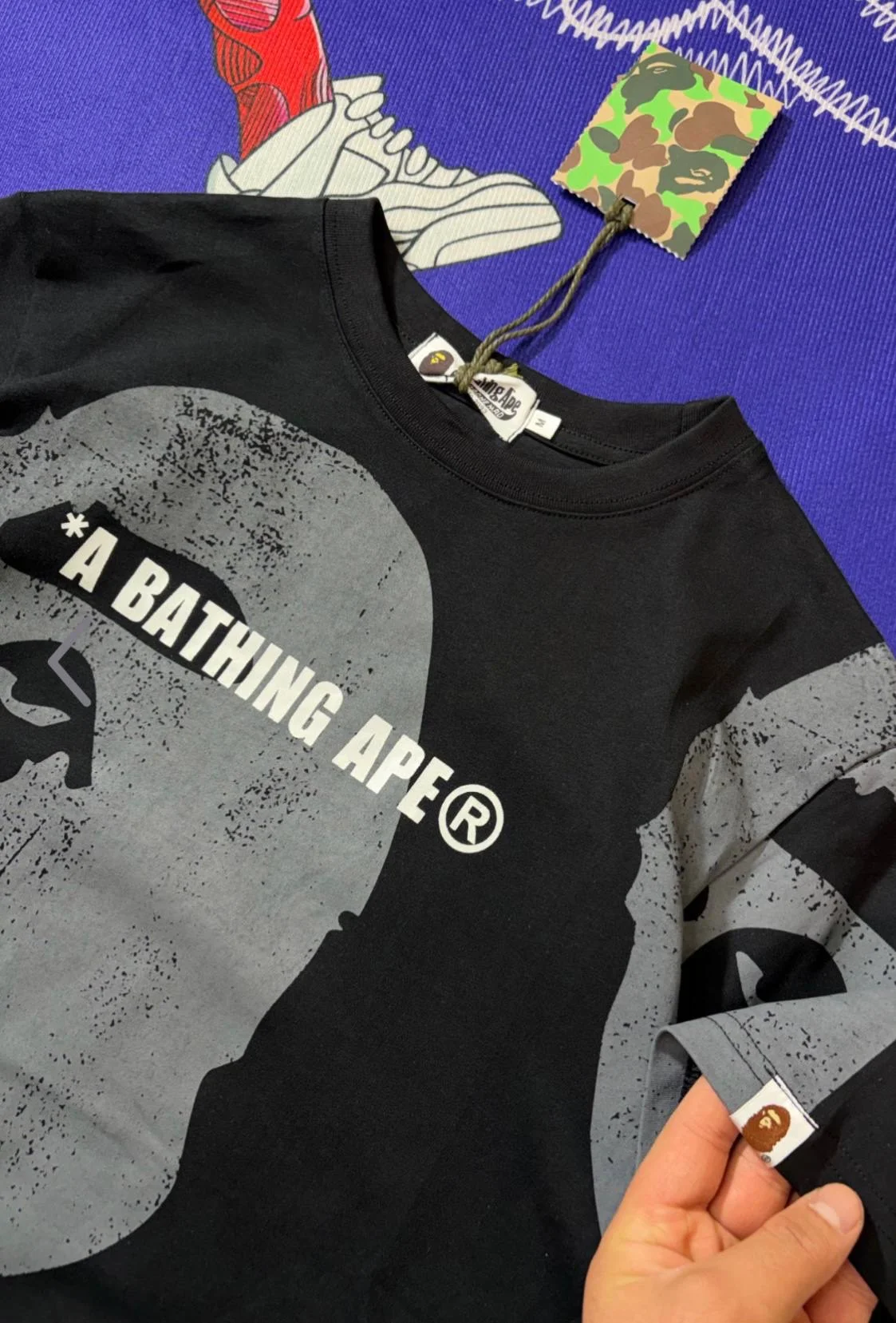 футболка A BATHING APE - миниатюра 3