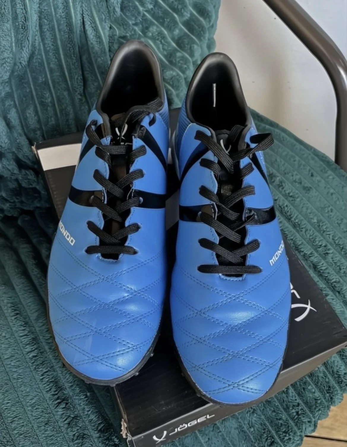 Бутсы новые многошиповые Jögel Mondo TF Blue/black - миниатюра 2