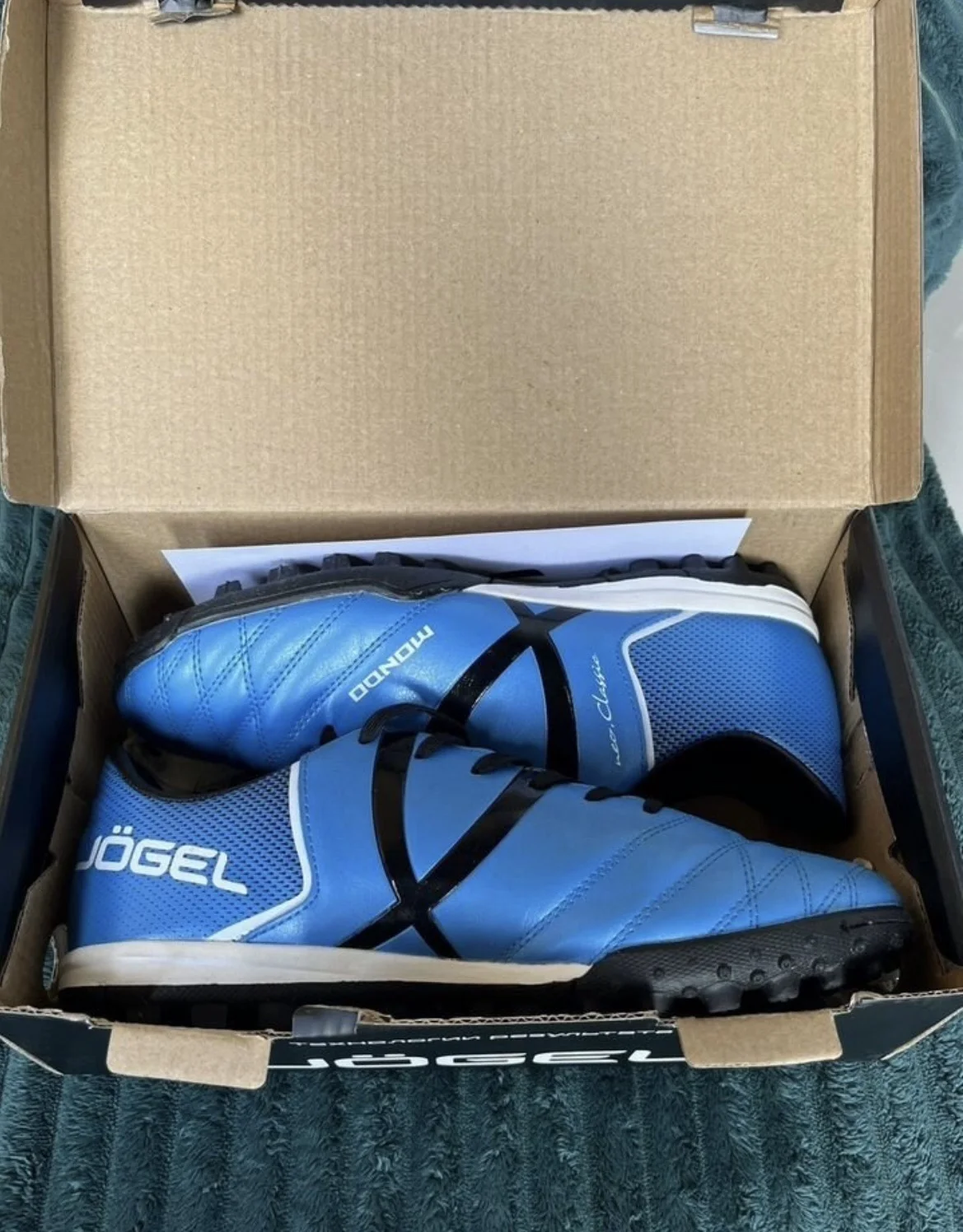 Бутсы новые многошиповые Jögel Mondo TF Blue/black - миниатюра 3