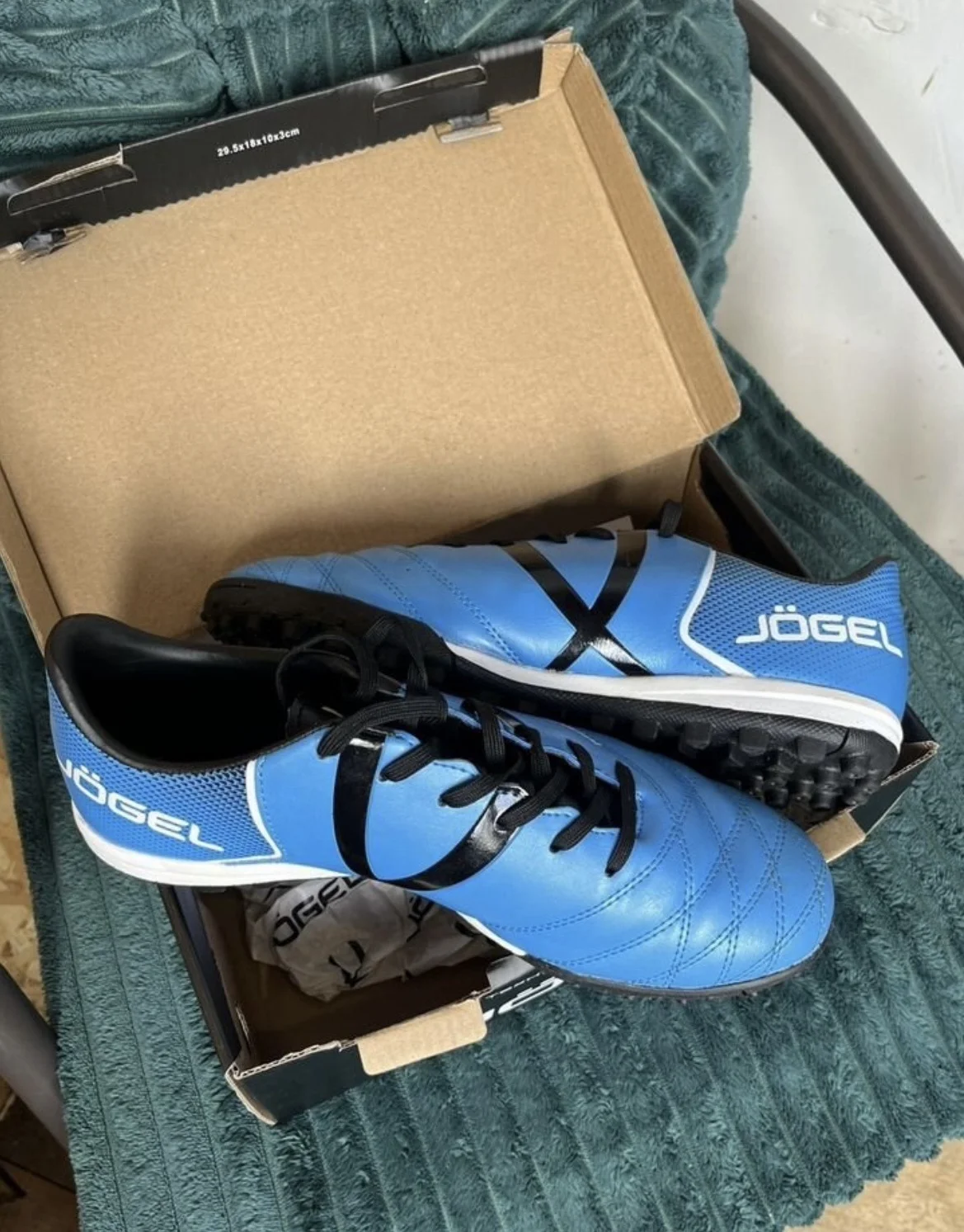 Бутсы новые многошиповые Jögel Mondo TF Blue/black - миниатюра 4
