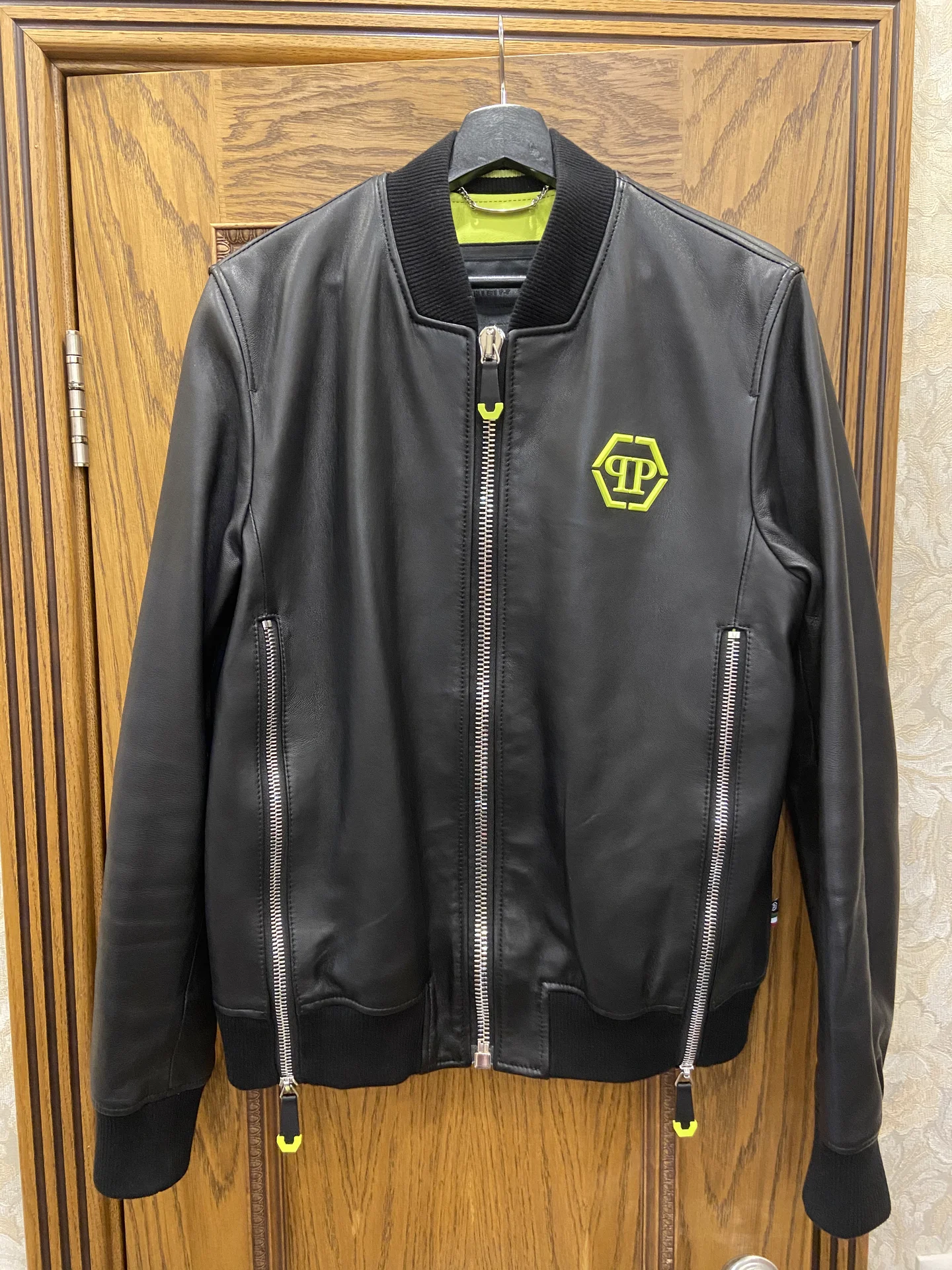 Кожанная куртка Philipp Plein оригинал - миниатюра 3