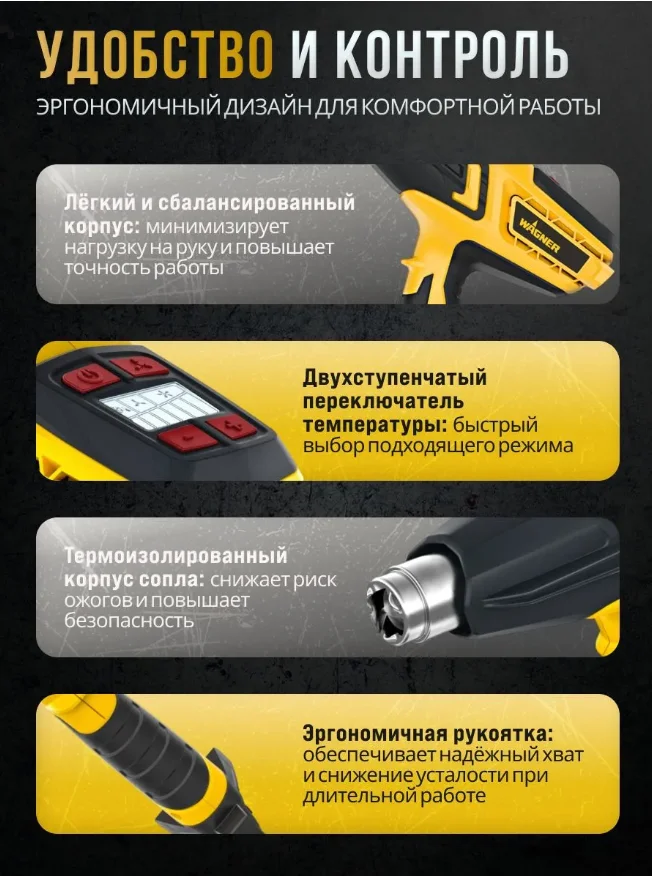 Фен строительный профессиональный Wagner Furno 500 - миниатюра 2