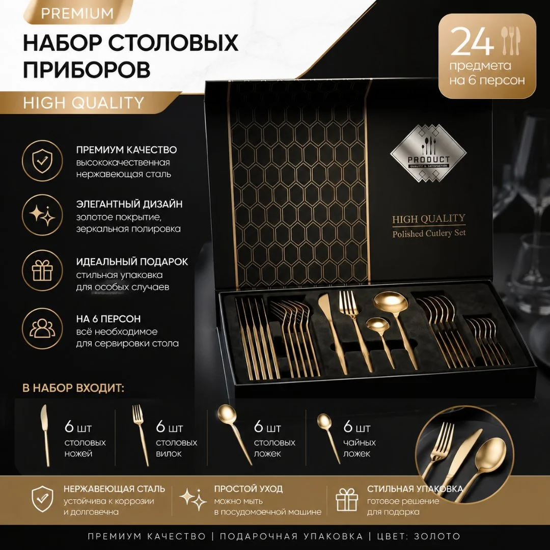 Набор столовых приборов на 6 персон