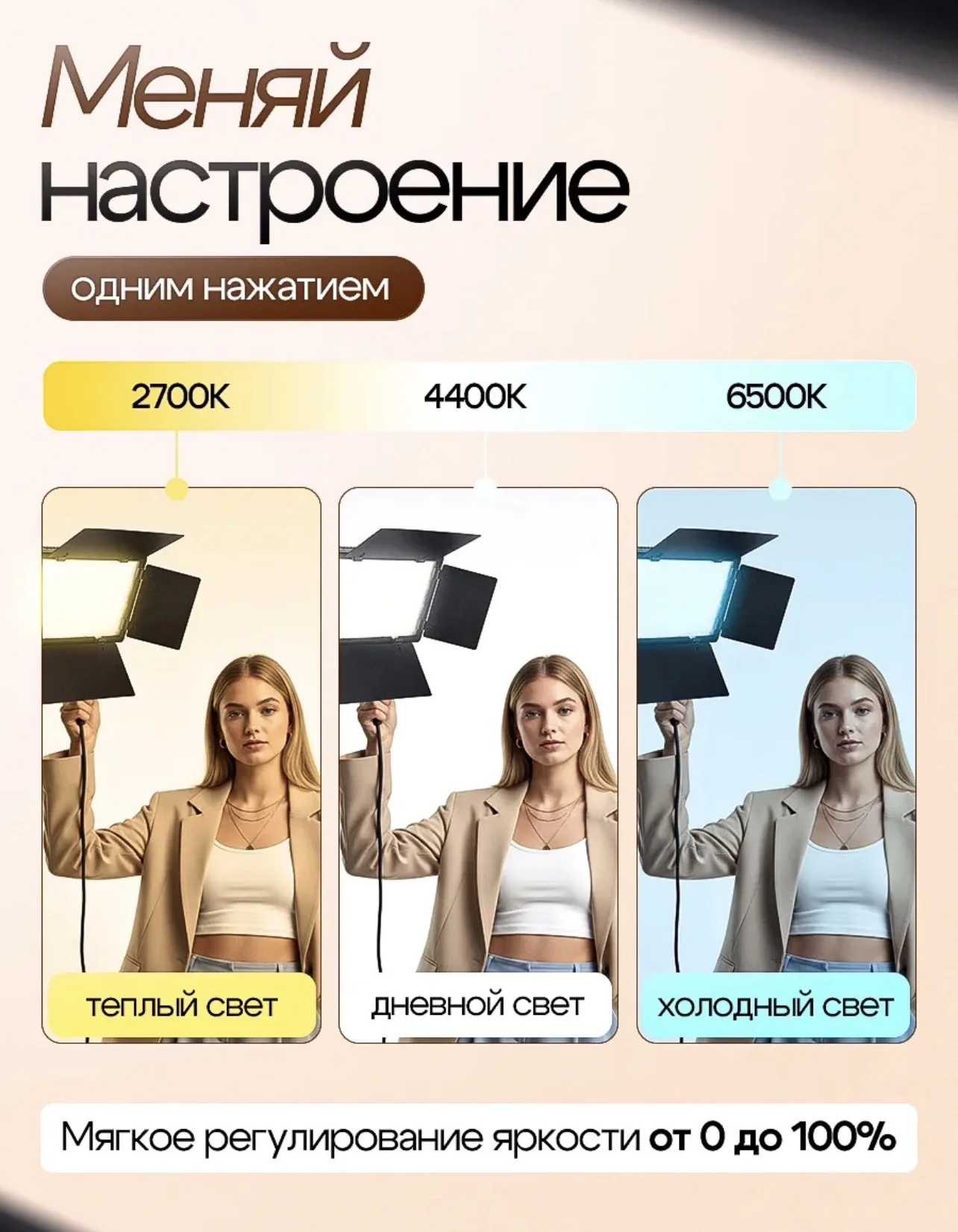 Видеосвет LED800 60Вт + стойка в подарок - миниатюра 4