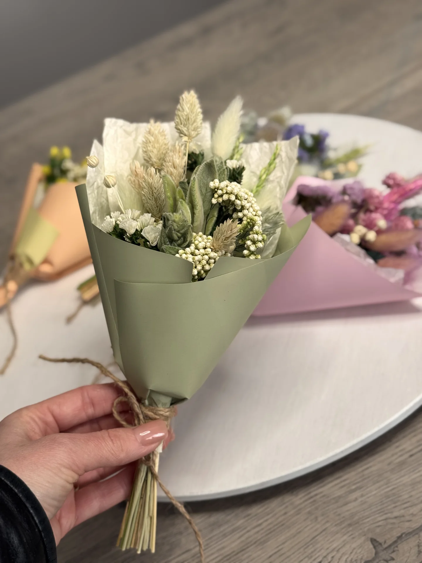 Мини букеты из сухоцветов - миниатюра 2