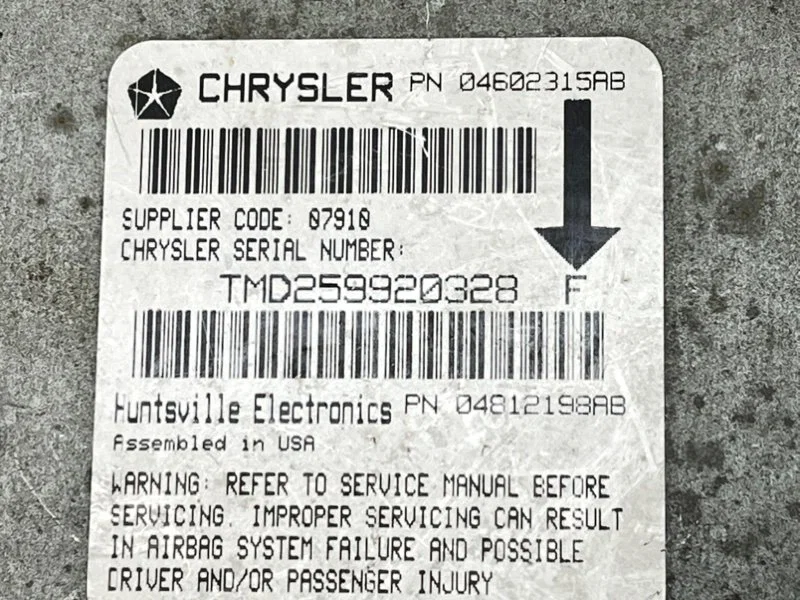 Блок управления Airbag Chrysler Cirrus 1 (EJ56) - миниатюра 10