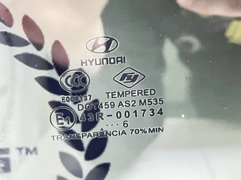 Стекло двери заднее правое Hyundai Sonata 4 (EF) - миниатюра 10