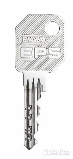 Цилиндр evva EPS (127) 51/76 ключ/ключ, никель - миниатюра 2