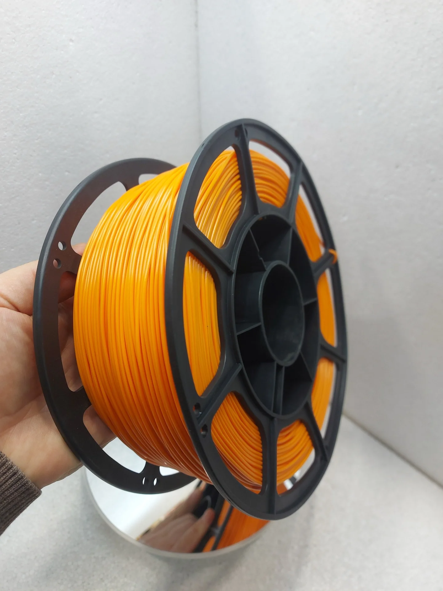 Филамент petg, оранжевый пластик, 900 гр