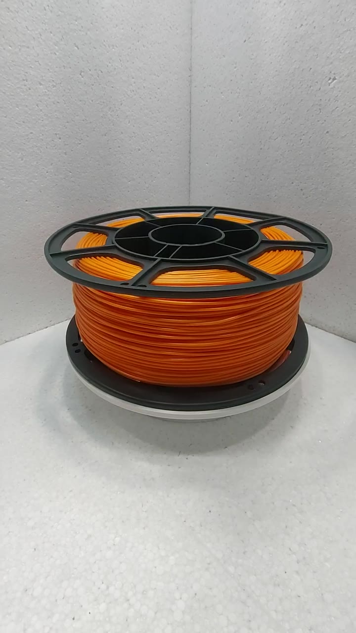 Филамент petg, оранжевый пластик, 900 гр - видео 9