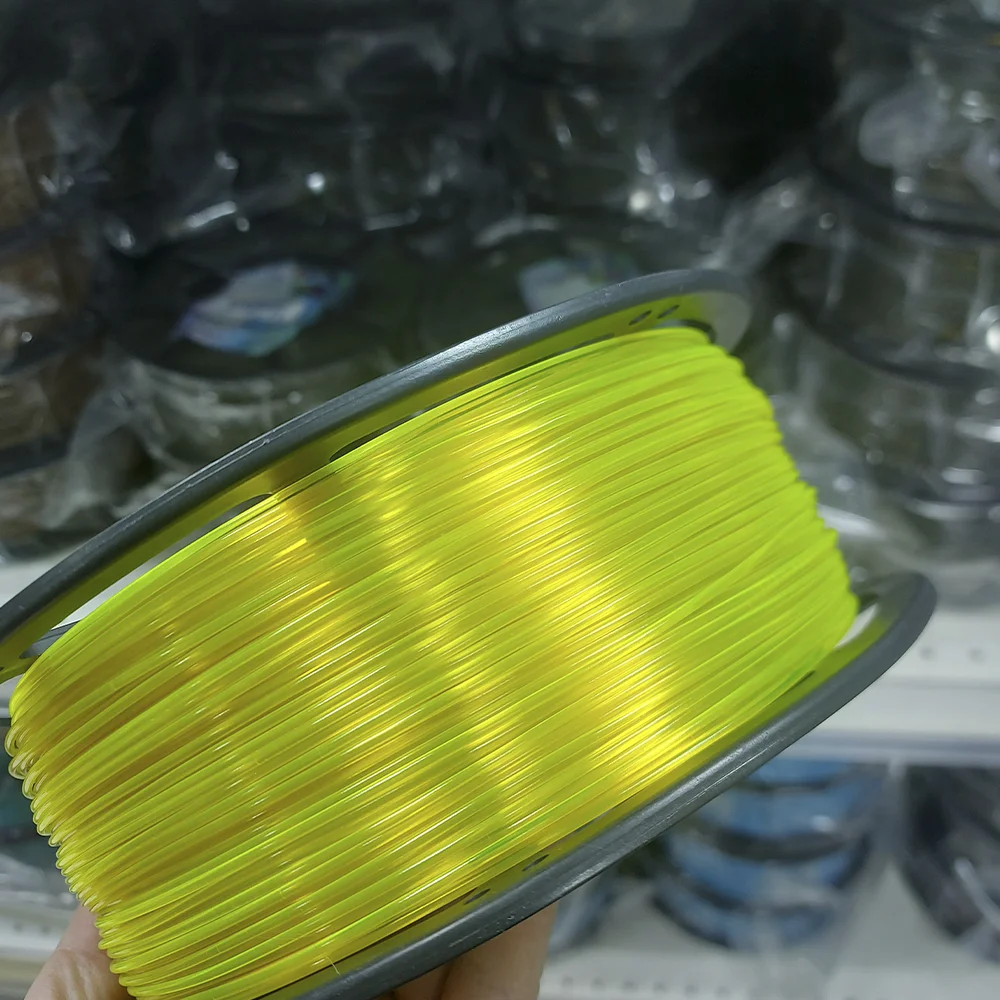 Филамент petg, жёлтый FLOU прозрачный пластик, 900 гр - миниатюра 3