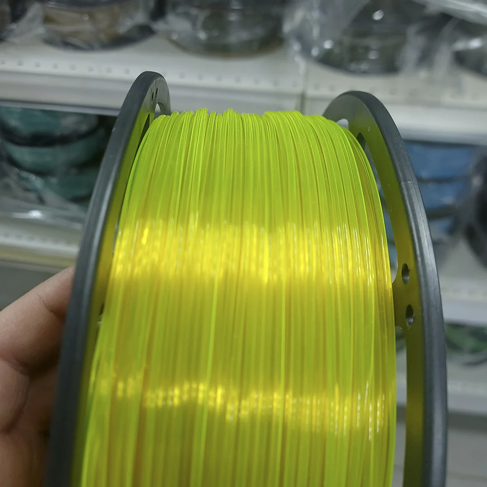 Филамент petg, жёлтый FLOU прозрачный пластик, 900 гр - миниатюра 5