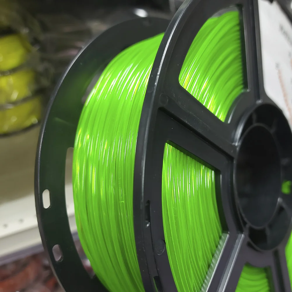 Филамент petg, зелёный FLOU прозрачный пластик, 900 гр - миниатюра 2