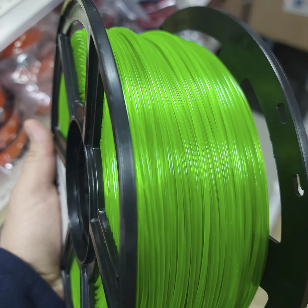 Филамент petg, зелёный FLOU прозрачный пластик, 900 гр - миниатюра 7