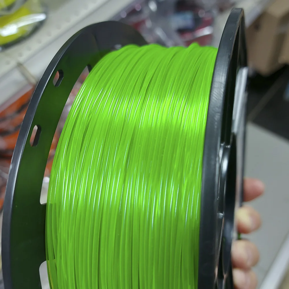 Филамент petg, зелёный FLOU прозрачный пластик, 900 гр - миниатюра 8