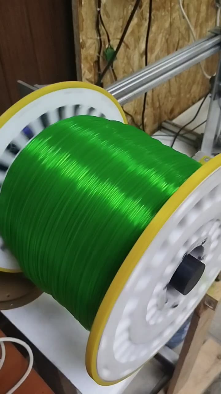 Филамент petg, зелёный FLOU прозрачный пластик, 900 гр - видео 9