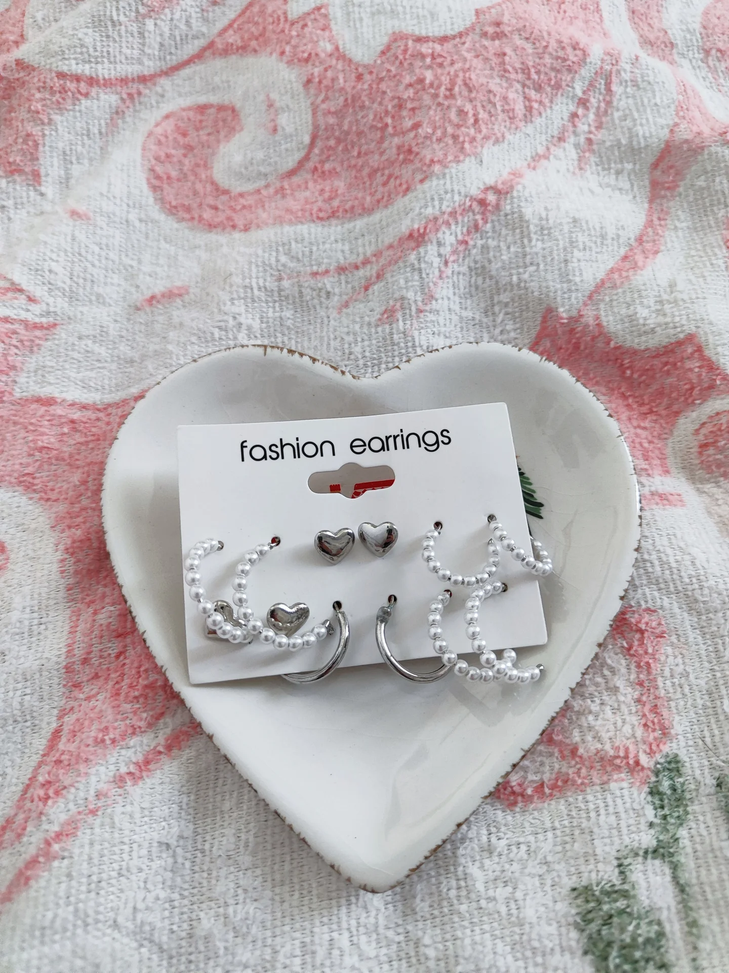 серьги кольца, сердечки - изображение 1