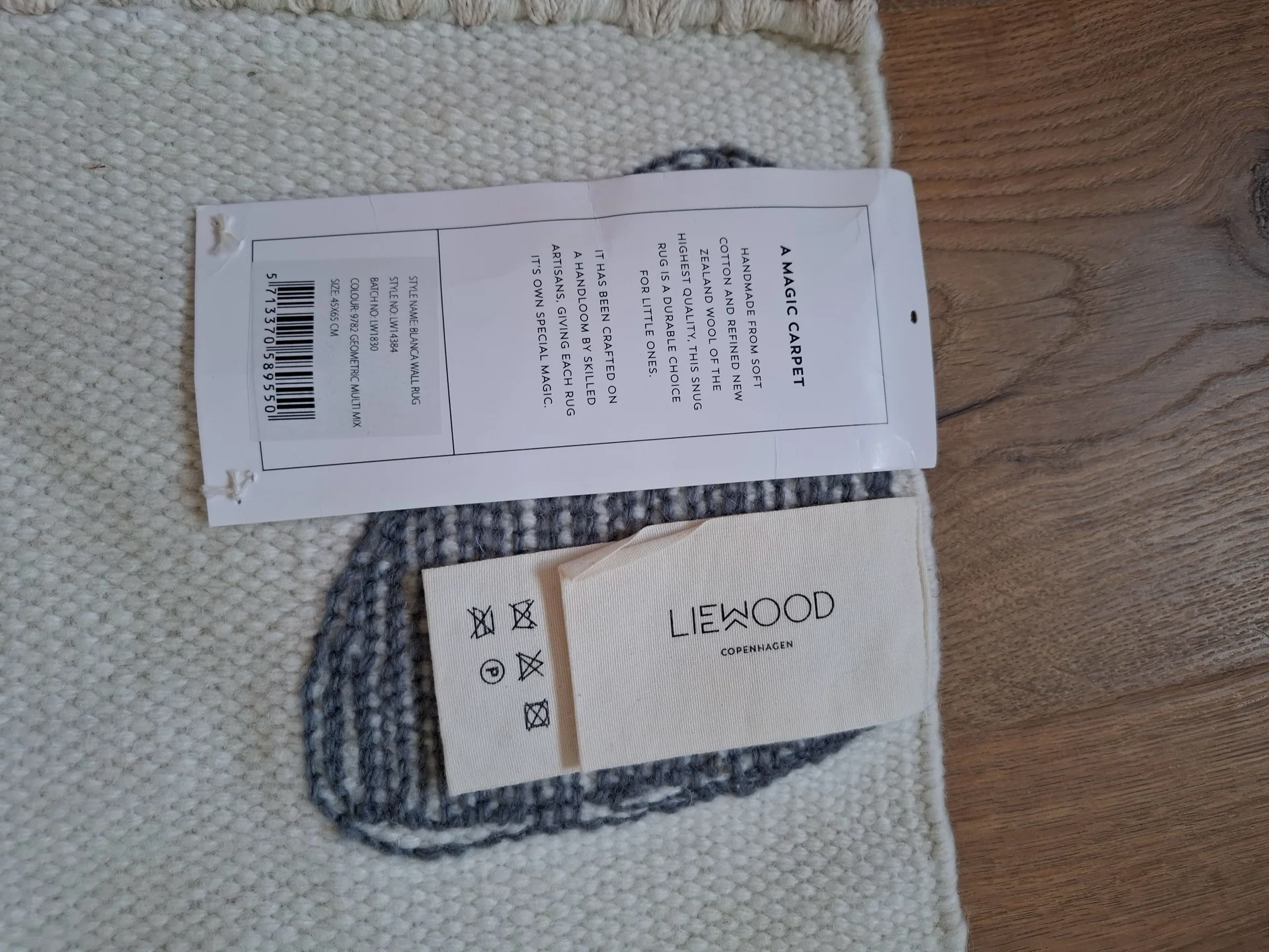 Детский коврик-панно шерстяной 65x45 Liewood - миниатюра 7