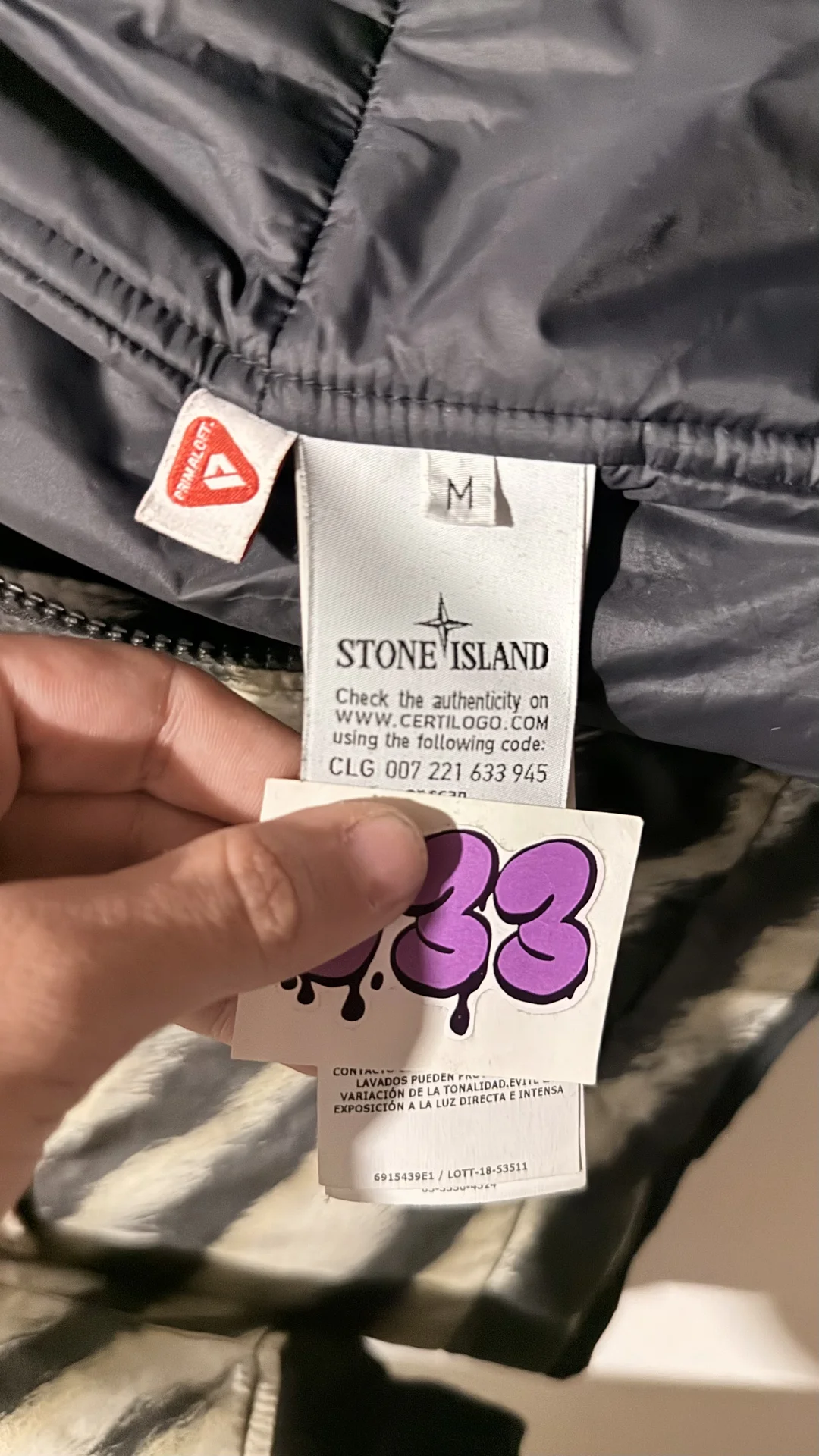 Stone island WHITE TIGER CAMO 50 FILI WITH PRIMALO - миниатюра 6