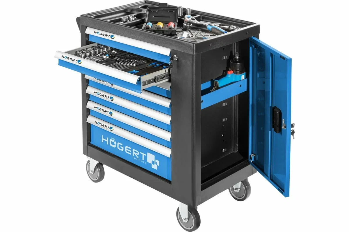 Инструментальная тележка hoegert HT7G049 7 ящиков - миниатюра 9