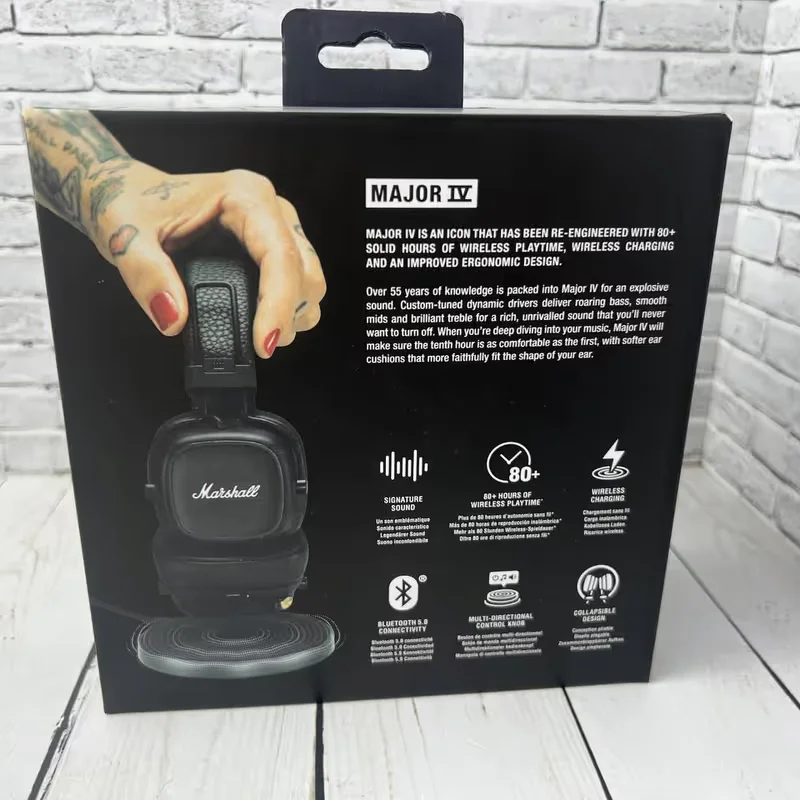 Наушники Marhall Major 4, накладные, беспроводные, bluetooth - миниатюра 11
