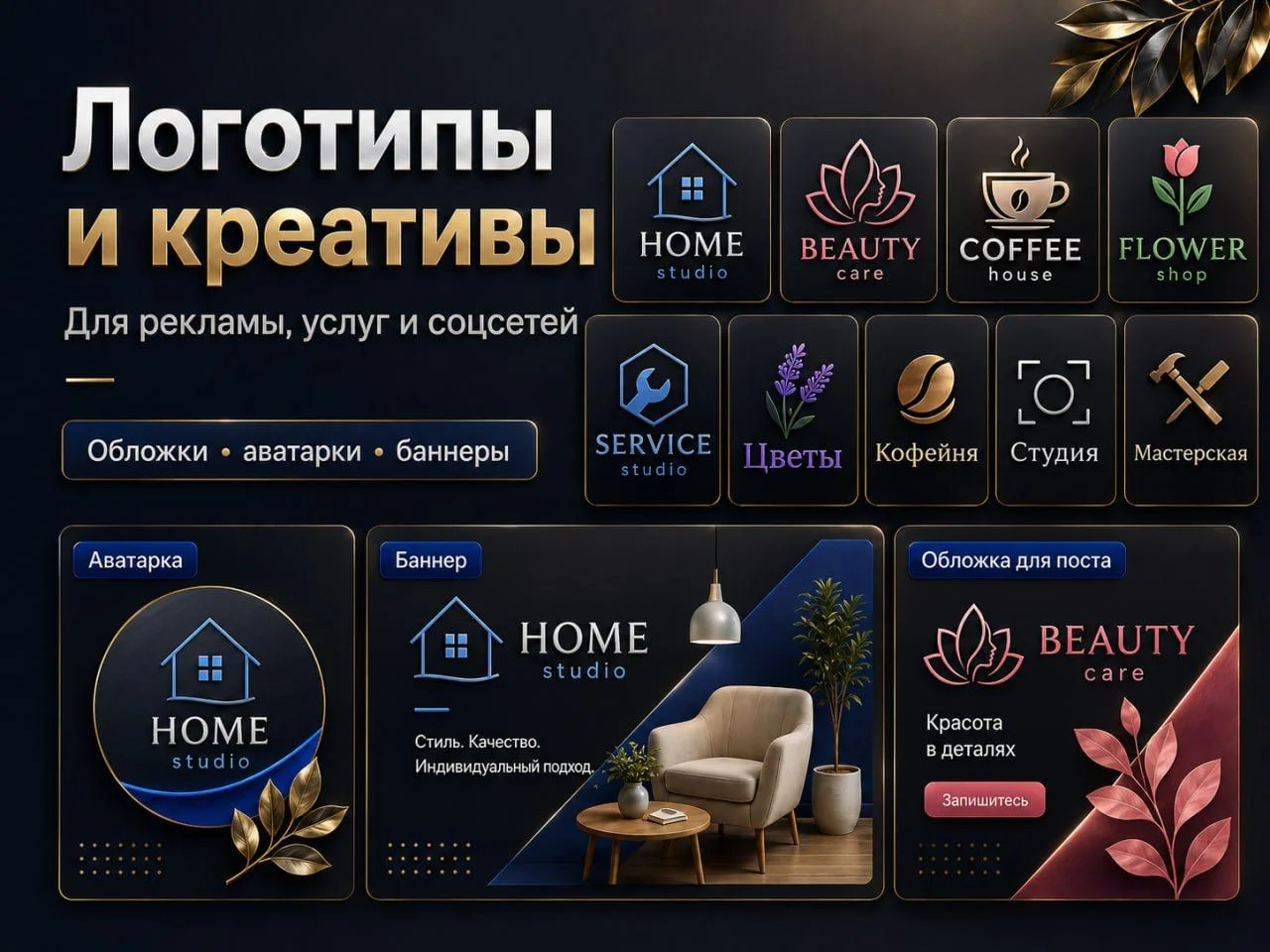 Визуал, логотипы, дизайн для вашего бизнеса - миниатюра 4