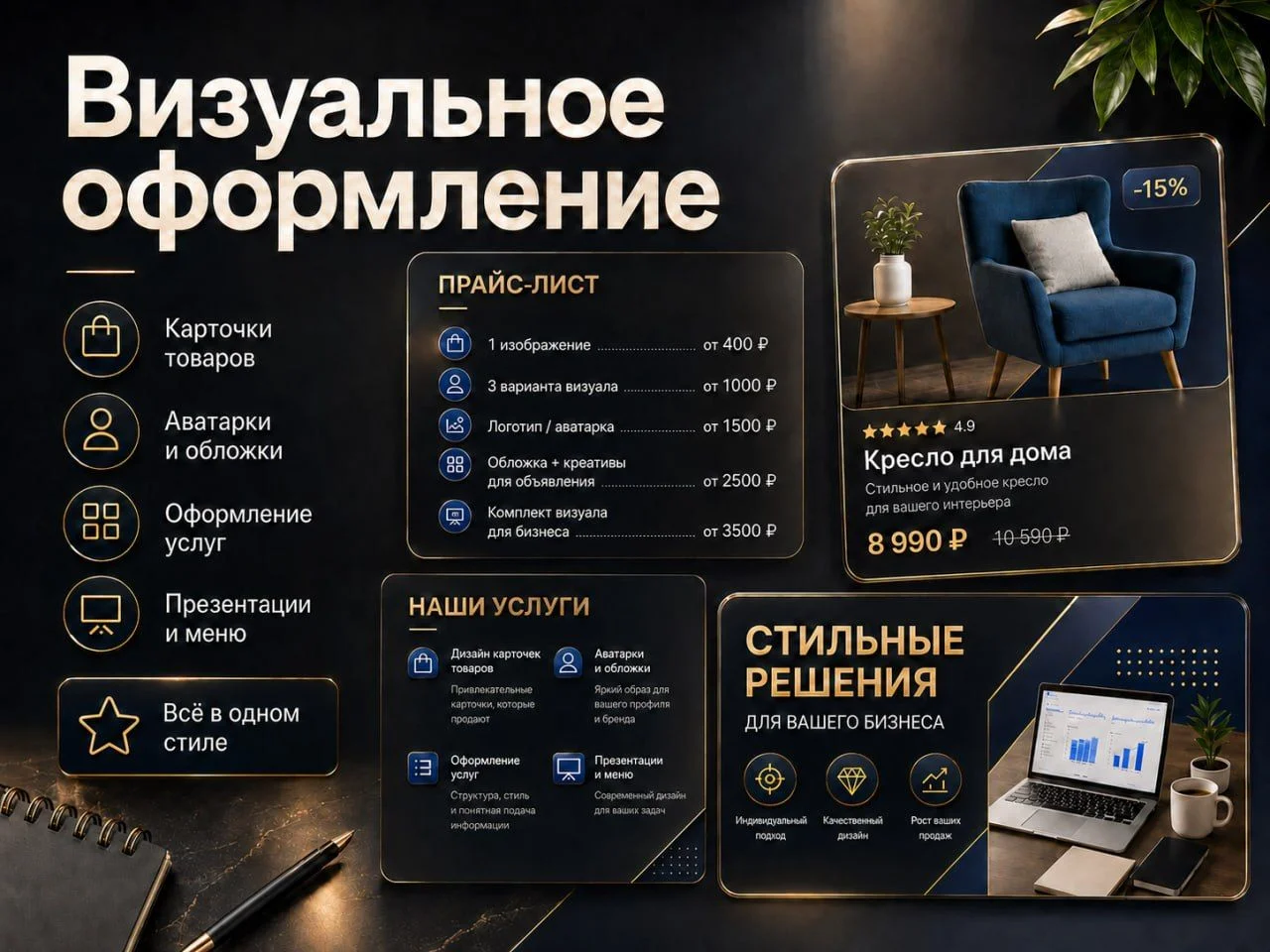 Визуал, логотипы, дизайн для вашего бизнеса - миниатюра 5