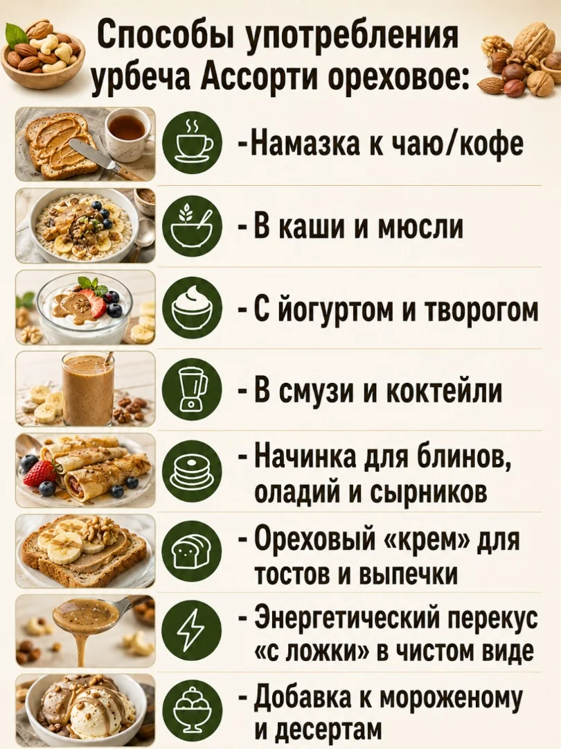 Урбеч Ассорти, без сахара, 200г - миниатюра 4