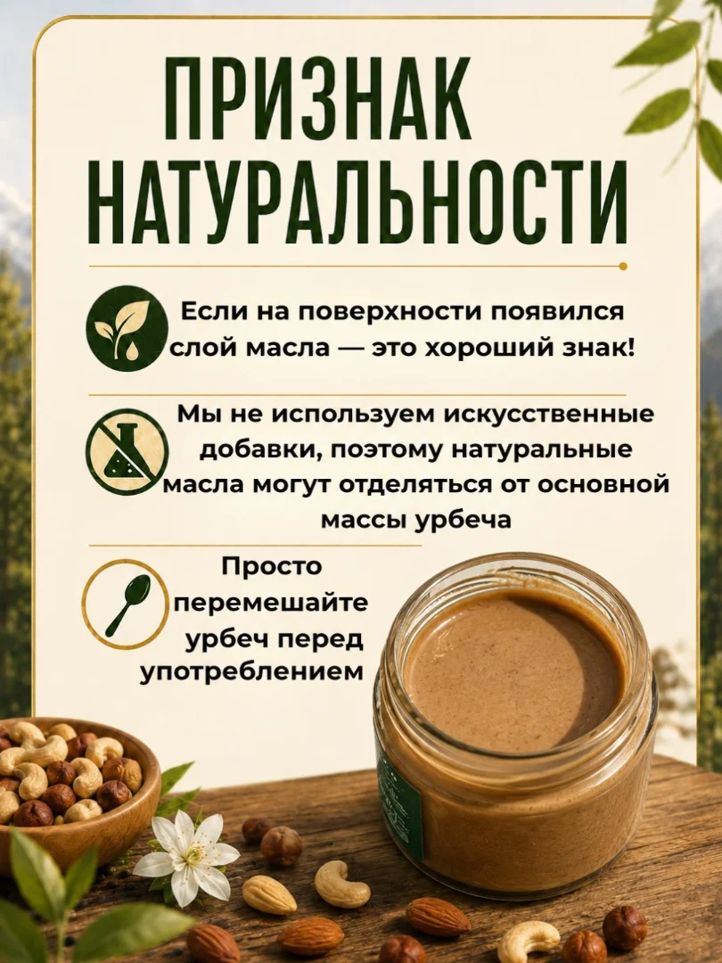 Урбеч Ассорти, без сахара, 200г - миниатюра 8