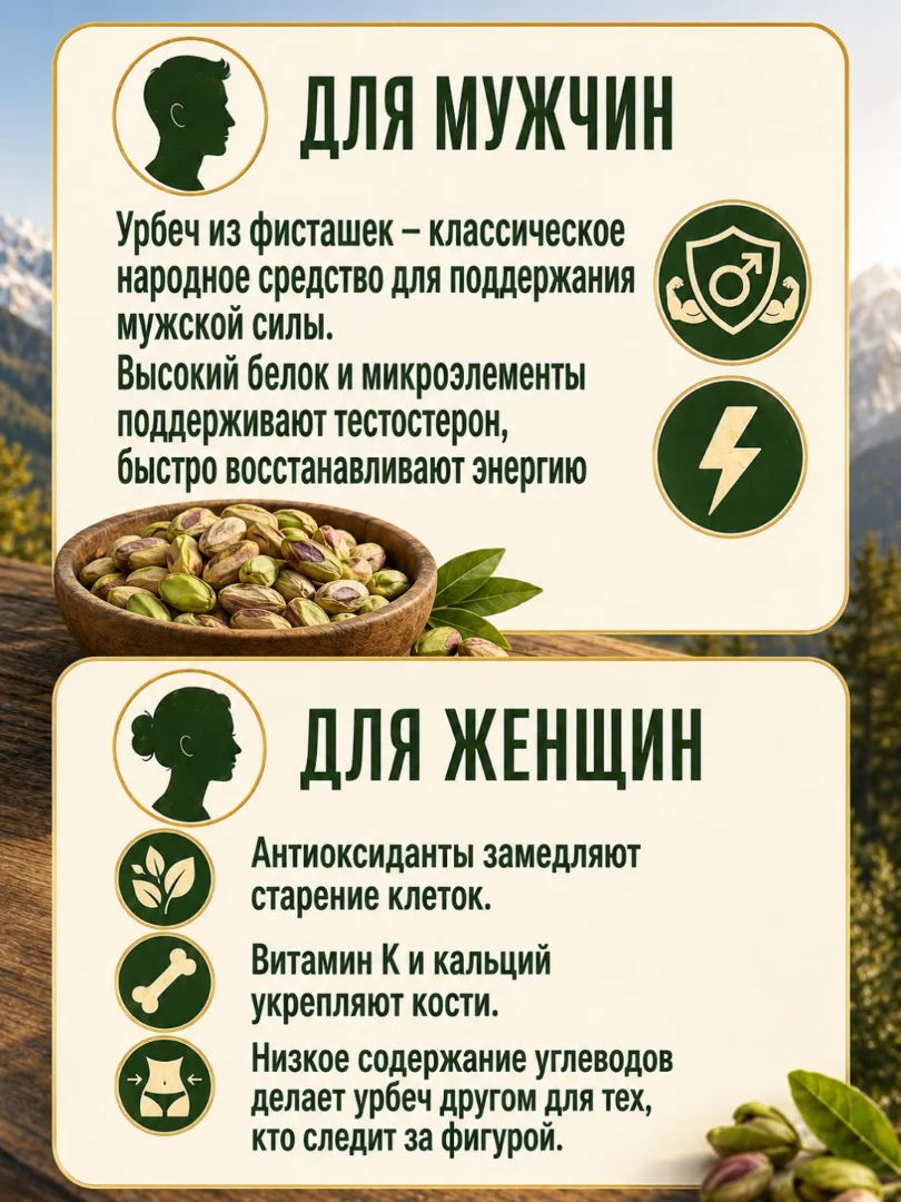 Урбеч из фисташек 100%, без сахара, 200г - миниатюра 4
