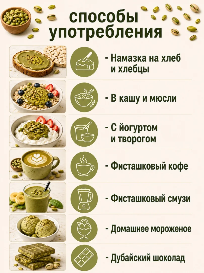 Урбеч из фисташек 100%, без сахара, 200г - миниатюра 5