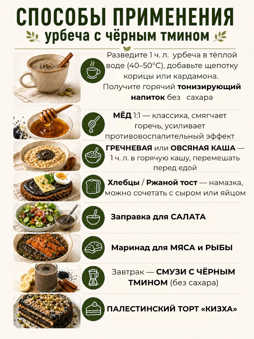 Урбеч из семян чёрного тмина 100%,без сахара, 200г - миниатюра 6