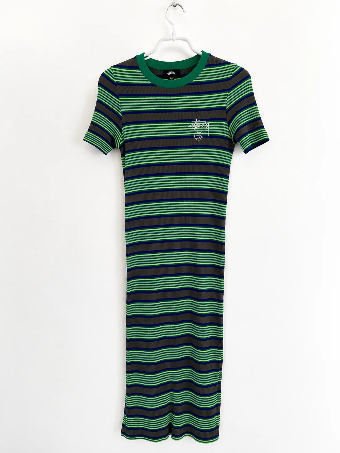Платье футболка Stussy XS в рубчик, оригинал - изображение 1