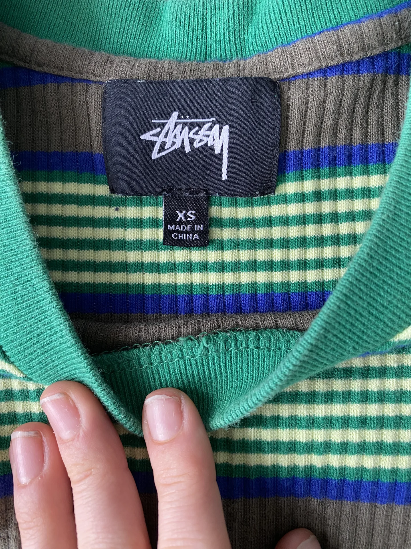 Платье футболка Stussy XS в рубчик, оригинал - миниатюра 2